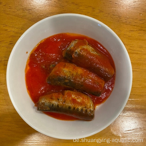 Chinesische Dosensardine in Tomatensauce in Schüttung